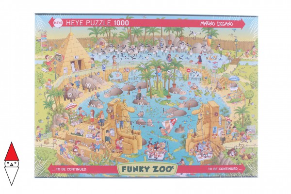 HEYE, 29693, 4001689296933, PUZZLE GRAFICA HEYE FUMETTI DEGANO FUNKY ZOO NILE HABITAT 1000 PZ