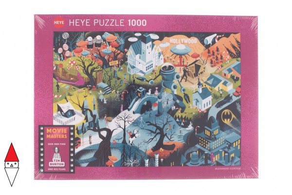 HEYE, 29882, 4001689298821, PUZZLE GRAFICA HEYE FILM MOVIE MASTERS TIM BURTON FILMS 1000 PZ