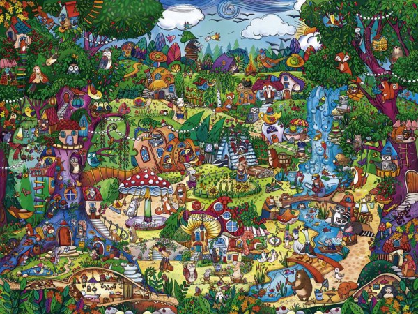 HEYE, 29792, 4001689297923, PUZZLE GRAFICA HEYE FUMETTI BERMAN WONDERWOODS 1500 PZ