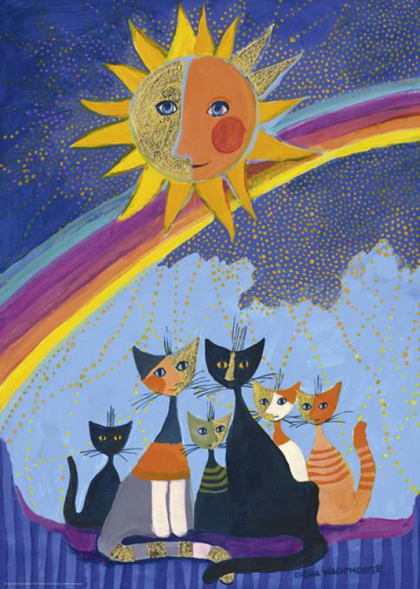 HEYE, 29854, 4001689298548, PUZZLE ANIMALI HEYE GATTI WATCHMEISTER GOLD RAIN 1000 PZ