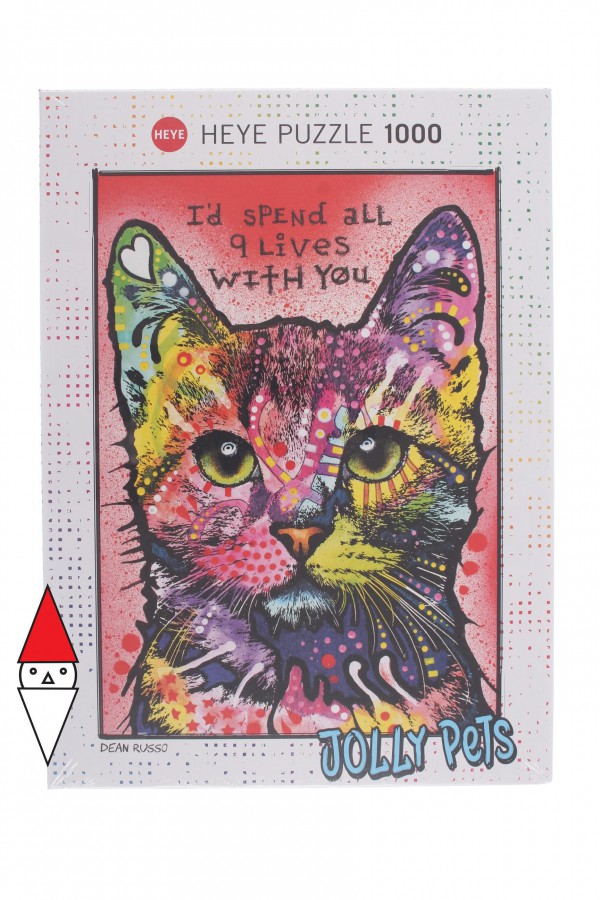 HEYE, 29731, 4001689297312, PUZZLE ANIMALI HEYE GATTI JOLLY PETS 9 LIVES 1000 PZ