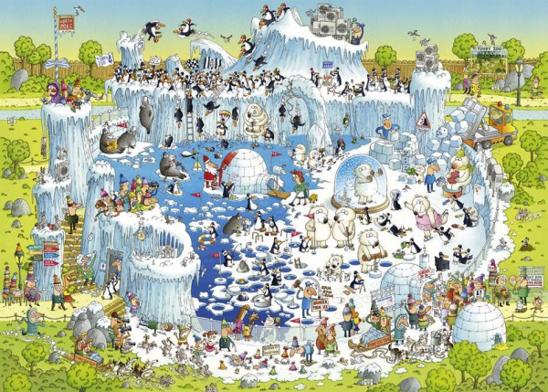 HEYE, 29692, 4001689296926, PUZZLE GRAFICA HEYE FUMETTI DEGANO ZOO POLAR HABITAT 1000 PZ