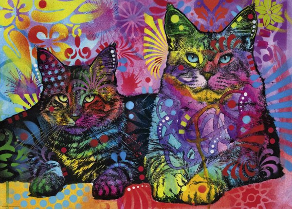 HEYE, 29864, 4001689298647, PUZZLE ANIMALI HEYE GATTI JOLLY PETS DEVOTED 2 CATS 1000 PZ