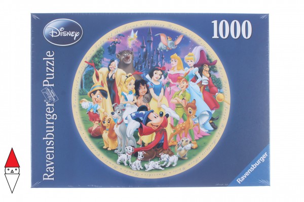 RAVENSBURGER, 15784, 4005556157846, PUZZLE DISNEY RAVENSBURGER CARTONI ANIMATI PROTAGONISTI 1000 PZ