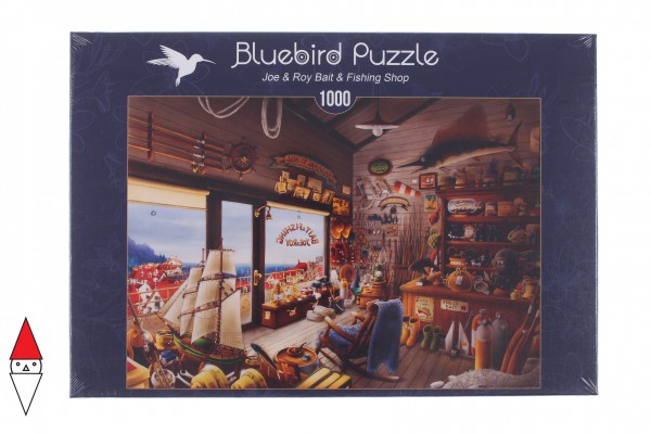 BLUEBIRD, 70321-P, 3663384703218, PUZZLE TEMATICO BLUEBIRD NEGOZI JOE AND ROY BAIT AND FISHING SHOP 1000 PZ