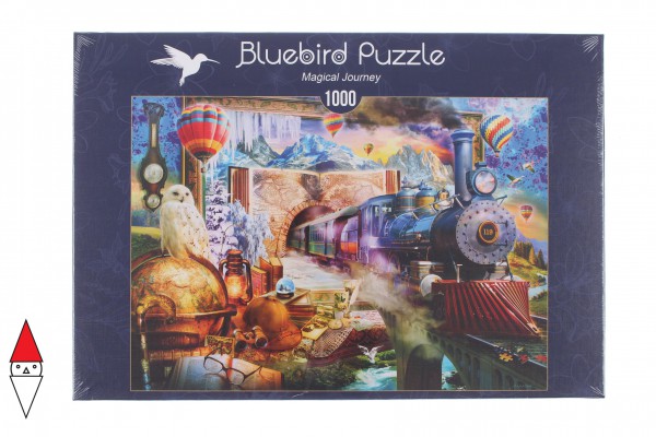 BLUEBIRD, 70343-P, 3663384703430, PUZZLE MEZZI DI TRASPORTO BLUEBIRD TRENI MAGICAL JOURNEY 1000 PZ