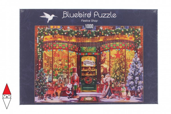 BLUEBIRD, 70342-P, 3663384703423, PUZZLE TEMATICO BLUEBIRD NATALE FESTIVE SHOP 1000 PZ