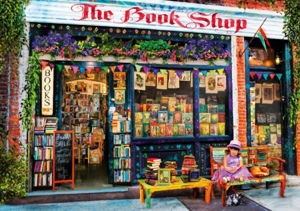 BLUEBIRD, 70327-P, 3663384703270, PUZZLE TEMATICO BLUEBIRD NEGOZI THE BOOKSHOP KIDS 1000 PZ
