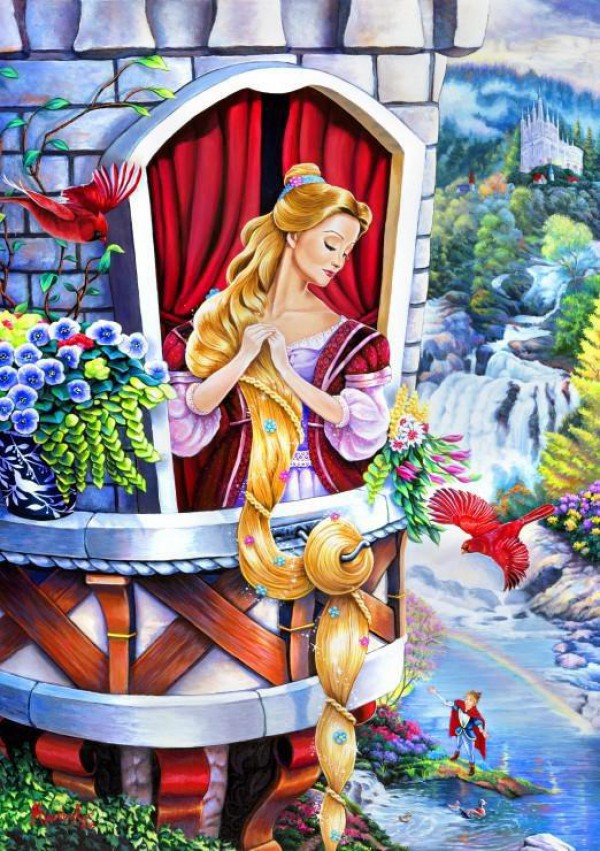 BLUEBIRD, 70107, 3663384701078, PUZZLE GRAFICA BLUEBIRD CARTONI ANIMATI RAPUNZEL 1000 PZ