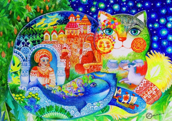 BLUEBIRD, 70411, 3663384704116, PUZZLE GRAFICA BLUEBIRD GATTI RUSSIAN TALE 1500 PZ