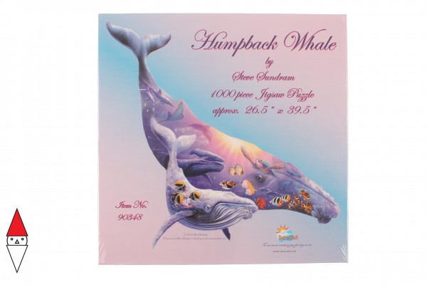 SUNSOUT, 90348, 796780903487, PUZZLE SAGOMATO SUNSOUT BALENE STEVE SUNDRAM - HUMPBACK WHALE 1000 PZ