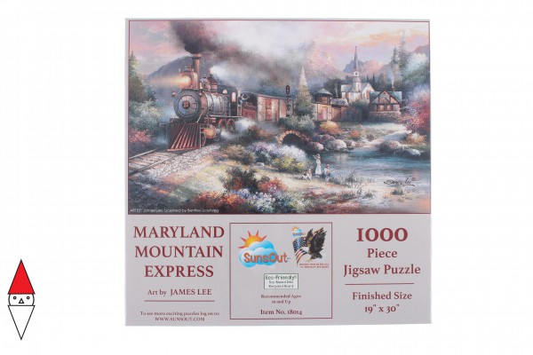 SUNSOUT, 18014, 796780180147, PUZZLE MEZZI DI TRASPORTO SUNSOUT TRENI MARYLAND MOUNTAIN EXPRESS 1000 PZ