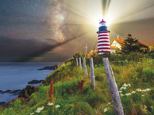 SUNSOUT, 45701, 796780457010, PUZZLE PAESAGGI SUNSOUT FARI NIGHT OVER WEST QUODDY LIGHTHOUSE 1000 PZ