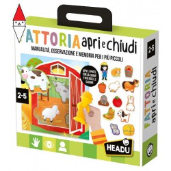 , , , GIOCO EDUCATIVO HEADU FATTORIA APRI E CHIUDI MONTESSORI