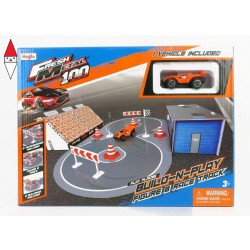 , , , 1/43 MAISTO ACCESSORIES DIORAMA - SET BUILD RACE TRACK WITH CAR ORANGE GREY