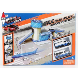 , , , 1/43 MAISTO ACCESSORIES DIORAMA - SET BUILD AIRPORT WITH 2X MERCEDES SPRINTER