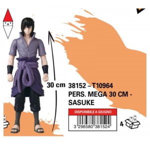 , , , ACTION FIGURE BANDAI ANIME HEROES - PERS. MEGA 30 CM - SASUKE