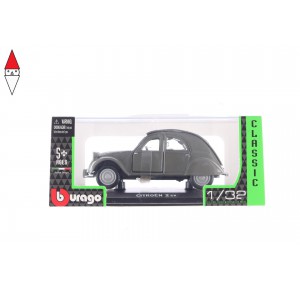 , , , MODELLINO BBURAGO CITROEN 2 CV 1/32 CLASSIC GRIGIA