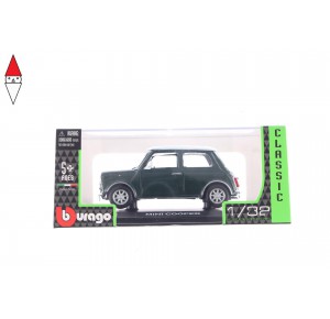 , , , MODELLINO BBURAGO MINI COOPER 1/32 CLASSIC VERDE