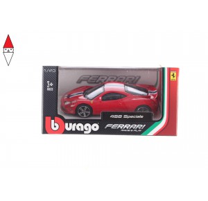 , , , MODELLINO BBURAGO FERRARI 458 SPECIALE 1/43 ROSSA