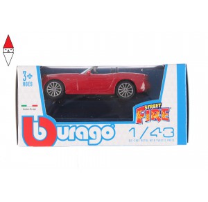 , , , MODELLINO BBURAGO BURAGO FIAT 124 SPIDER RED 1/43