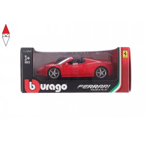 , , , MODELLINO BBURAGO FERRARI 458 SPIDER 1/24 ROSSA