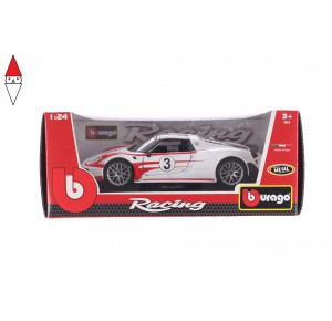 , , , MODELLINO BBURAGO PORSCHE 918 WEISSACH 1/24 RACING