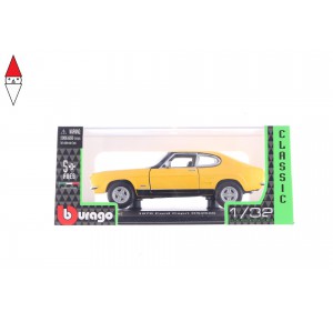 , , , MODELLINO BBURAGO 1970 FORD CAPRI RS2600 1/32 CLASSIC GIALLA