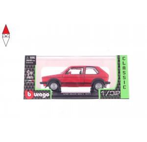 , , , MODELLINO BBURAGO VOLKSWAGEN GOLF MK1 GTI 1/32 CLASSIC ROSSA