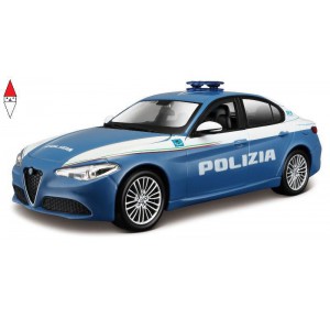 , , , MEZZO CITY SERVICE BBURAGO 1/24 ALFA ROMEO GIULIA POLIZIA