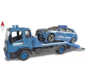 , , , MEZZO CITY SERVICE BBURAGO 1/43 CARRO ATTREZZI POLIZIA CON AUTO