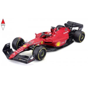 , , , MODELLINO BBURAGO 1/18 FERRARI F1-75 (2022) (WITH HELMET) 16 (LECLERC) -1:18