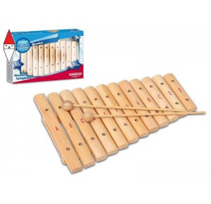 , , , GIOCO MUSICALE BONTEMPI XILOFONO A 12 NOTE IN LEGNO - 2 BACCHETTE IN DOTAZIONE