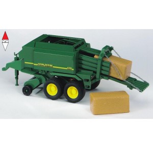 , , , MODELLINO BRUDER RIMORCHIO PRESSABALLE JOHN DEERE