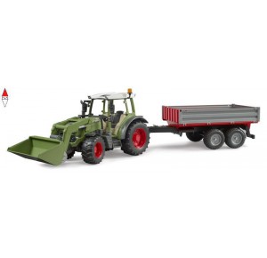 , , , MODELLINO BRUDER TRATTORE FENDT VARIO 211 CON BENNA E RIMORCHIO