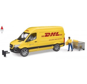 , , , MODELLINO BRUDER MB SPRINTER DHL CON PERSONAGGIO