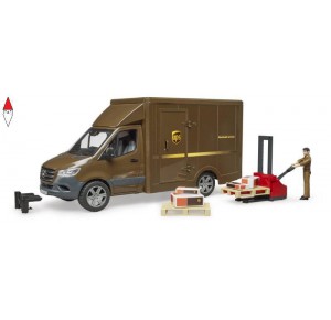 , , , BRUDER MB SPRINTER UPS CON PERSONAGGIO E TRANSPALLET MANUALE