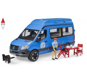 , , , VEICOLO GIOCATTOLO BRUDER MB SPRINTER CAMPER CON PERSONAGGIO