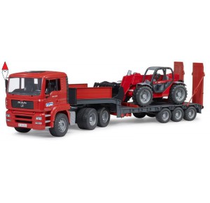 , , , MODELLINO BRUDER MAN TGA BILICO CON MANITOU MLT 633