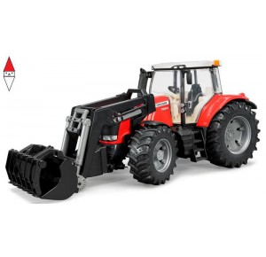 , , , MODELLINO BRUDER TRATTORE MASSEY FERGUSON 7600 CON BENNA