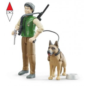 , , , ACTION FIGURE BRUDER GUARDIA FORESTALE CON CANE ED EQUIPAGGIAMENTO