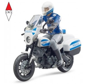 , , , MODELLINO BRUDER MOTO DUCATI SCRAMBLER POLIZIA