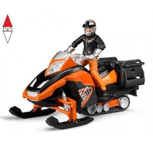 , , , MODELLINO BRUDER MOTOSLITTA CON FIGURA E ACCESSORI