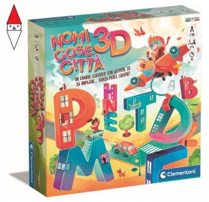 , , , GIOCO DA TAVOLO CLEMENTONI NOMI COSE CITTA 3D
