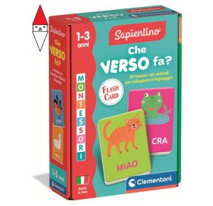 , , , GIOCO EDUCATIVO CLEMENTONI MONTESSORI FLASHCARDS CHE VERSO FAI?