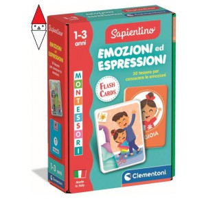 , , , GIOCO EDUCATIVO CLEMENTONI MONTESSORI FLASHCARDS EMOZIONI ED ESPRESSIONI