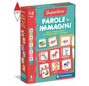 , , , GIOCO EDUCATIVO CLEMENTONI MONTESSORI PAROLE E IMMAGINI