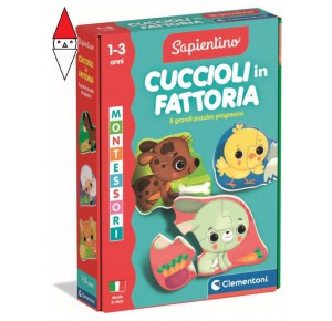 , , , GIOCO EDUCATIVO CLEMENTONI MONTESSORI CUCCIOLI IN FATTORIA