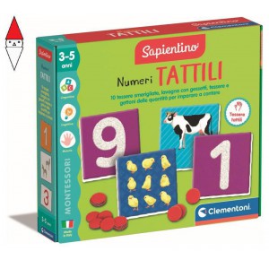 , , , GIOCO EDUCATIVO CLEMENTONI MONTESSORI NUMERI TATTILI