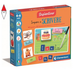 , , , GIOCO EDUCATIVO CLEMENTONI MONTESSORI IMPARO A SCRIVERE